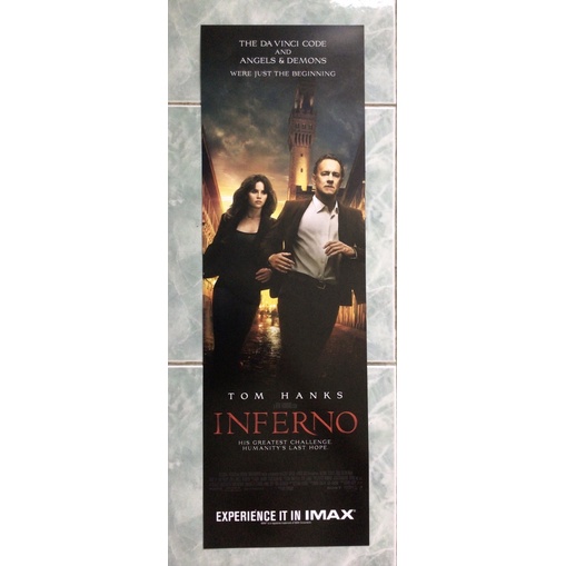 Poster IMAX Infrno โลกันตนรก Tom Hanks ขนาด 7.5 X 23.5 นิ้ว