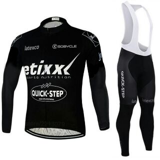 ชุดเอี๊ยมจักรยานแขนยาว ETIXX สีดำ (Pre-Order)