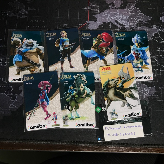 Zelda amiibo card7ใบ