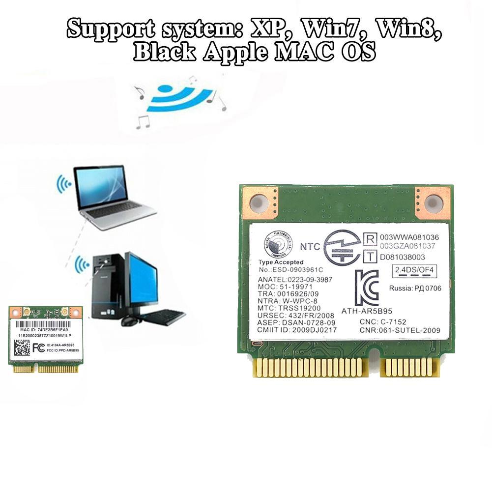 Atheros Ar5B195 ( Ar9002Wb Wifi + Ar3011 Bt3 . 0 ) การ์ดบลูทูธไร้สาย