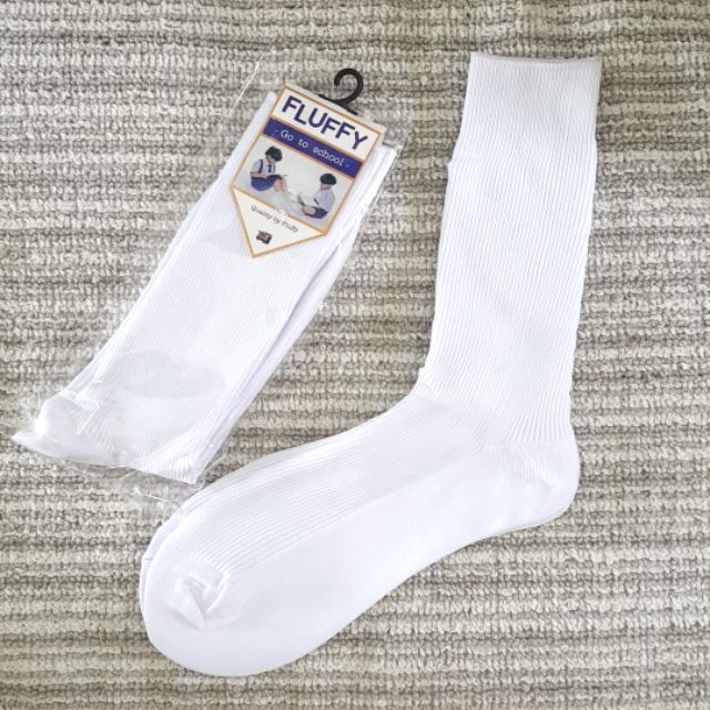 ถุงเท้านักเรียนไนล่อน สีขาว (ราคาต่อคู่) - รูปที่ 2