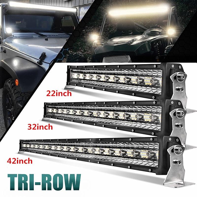 AIZL REIKO 1pc 22/42inch 12D High Power 3-Row Led Bar Offroad 12V 390W Combo Beam 4x4 Work Light Bar