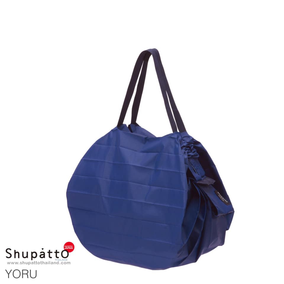 Shupatto  Tote ขนาด M สี Yoru - dark navy กระเป๋าผ้า นำเข้าจากญี่ปุ่น โดยตัวแทนอย่างเป็นทางการ Shupatto Thailand