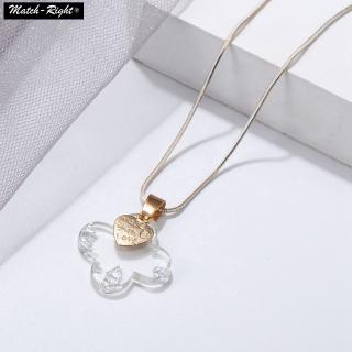 สร้อยคอจี้หัวใจอะคริลิคน่ารักสไตล์เกาหลี Sweet Necklace #5040