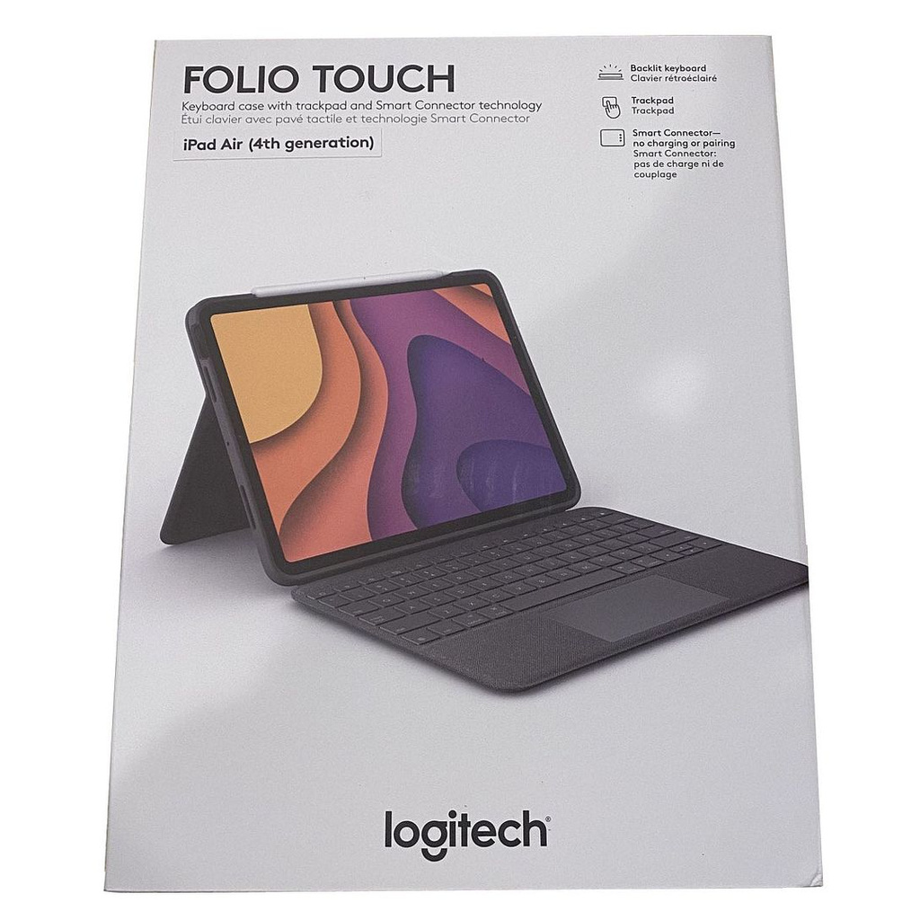 Logitech Folio Touch Keyboard and Trackpad Cover (English) for iPad Air Gen 4 d5gI