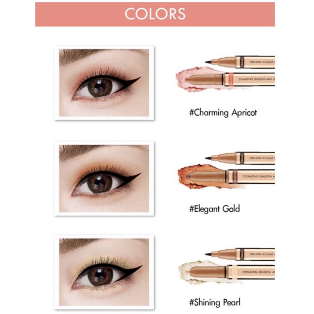 Browit Eyemazing Shadow And Liner 2in1 0.85ml.+0.60ml. อายแชโดว์ และ อายไลเนอร์สีน้ำตาล ในแท่งเดียว - รูปที่ 2