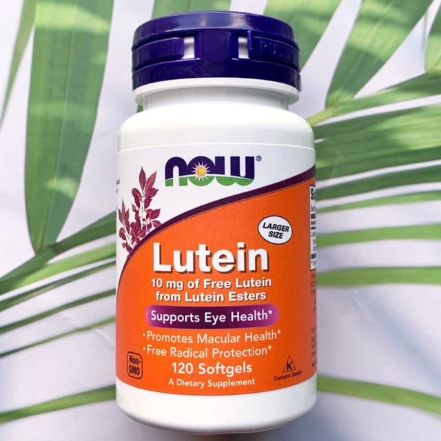 ลูทีน อาหารเสริมสำหรับดวงตา Lutein 10 mg 120 Softgels (Now Foods®)