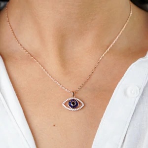 <Swashaa> Fire & Ice Evil Eye Necklace สร้อยคอ Evil Eye ดวงตาแห่งไฟและน้ำแข็ง