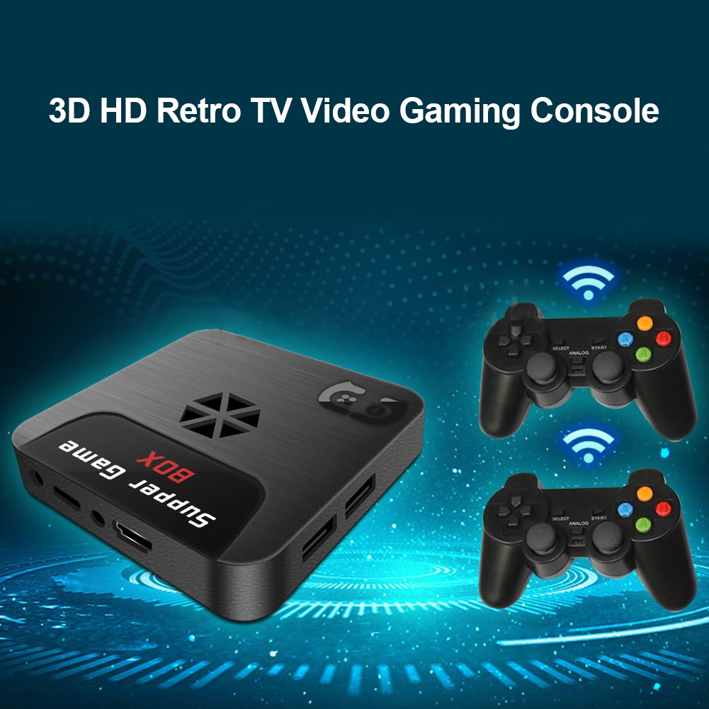 Mini retro console wireless controller dual players 3d hd retro tv