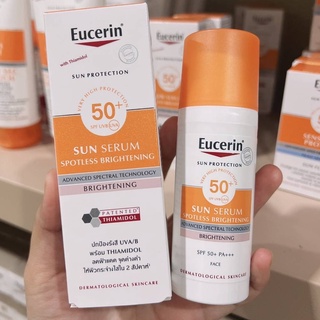 50ml Eucerin Sun Double Whitening Serum SPF50+ ป้องกันแสงแดด สำหรับผิวหน้า ผสาน THIAMIDOL™ ไวท์เทนนิ่ง ทรงพลัง ลดฝ้า