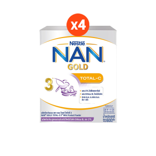 [ฟรี ชุดเต็นท์ผจญภัย] [พร้อมลูกบอล] NAN GOLD TOTAL-C 3 Milk Powder แนน โกลด์ โททัลซี 3 ผลิตภัณฑ์ นมผง 600 กรัม 4 กล่อง