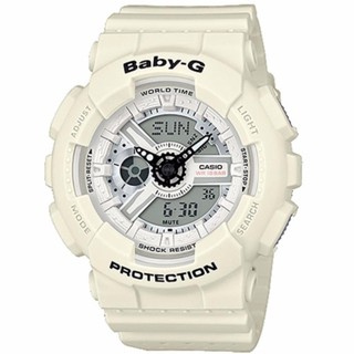 CASIO Baby-G นาฬิกาข้อมือผู้หญิง สีขาว สายเรซิน รุ่น BA-110PP-7ADR