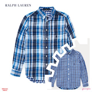 RALPH LAUREN REVERSIBLE PLAID COTTON SHIRT (BOY SIZE 8-20)