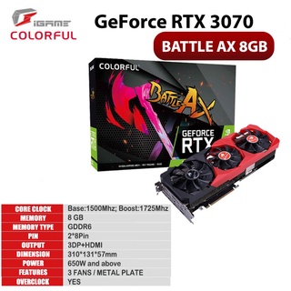 Colorful IGAME การ์ดจอ Nvidia GeForce RTX 3070 8GB OC Battle Ax Graphic Card GPU - ประกัน 3ปี