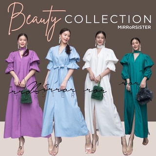 Code : 10319.8 เดรสยาวไปงาน เดรสสีเขียว เดรสสีม่วง เดรสสีฟ้า ชุดเรียบหรู งานป้าย mirrorsister