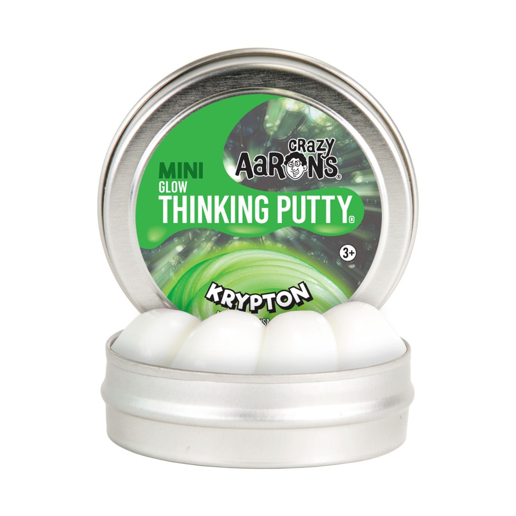 Crazy Aaron's Thinking Putty รุ่นเรืองแสงในที่มืดเป็นสีเขียว Krypton ขนาด 2 นิ้ว