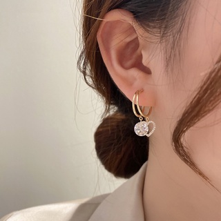 ต่างหูเงิน 925 ประดับเพชร Rhinestone ขนาดเล็กA07-04-8