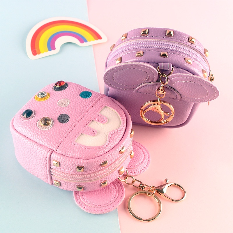 กระเป๋าใส่เหรียญ ใส่บัตร ขนาดเล็ก น่ารัก เรียบง่าย สําหรับนักเรียน ราคา ถูกที่สุด ดีลบีเคเค แกลเลอรีภาพที่ 3