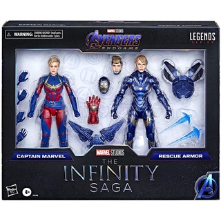 Hasbro Marvel Legends Series Captain Marvel and Rescue Armor Avengers Infinity Saga 6inch Scale Figure(Amazon Exclusive)