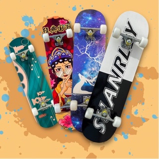 สเก็ตบอร์ด Skateboards สเก็ตบอร์ด 80cm. ขนาด80*20*10cm เมเปิ้ลเกรดเอ ทนทานไม่แตกง่าย สเก็ตบอร์ดแฟชั่น