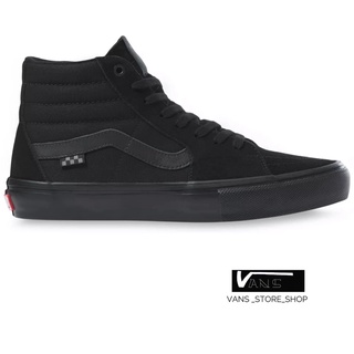 VANS SKATE SK8 HI BLACK BLACK SNEAKERS สินค้ามีประกันแท้