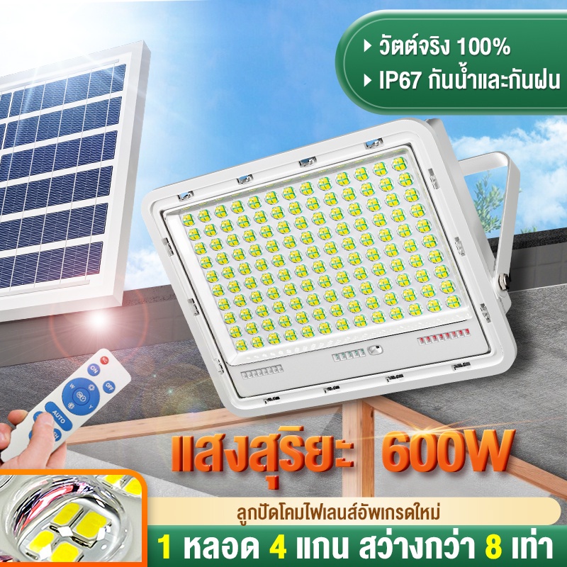 หลอดไฟเซ็นเซอร์ เครื่องดักยุงและแมลง Alisa【รับประกัน10ปี】ไฟโซล่าเซล โซลาร์เซลล์ 600W/500W Solar Light LED ไฟพลังงานแส