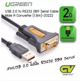 ลดราคา USB 2.0 to RS232 DB9 Serial UGREEN 20222 Cable Male A Converter Adapter #ค้นหาเพิ่มเติม หัวแลน RJ ปลั๊กแปลงอเนกประสงค์ สาย AC โน๊ตบุ๊ค HP เม้าส์ USB ขาตั้งหูฟัง ONINKUMA