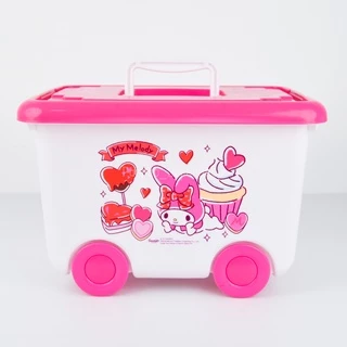 ถังอเนกประสงค์มีล้อ กล่องเลื่อนหูล็อก กล่องล้อเลื่อน little twin stars , my melody มายเมโลดี้