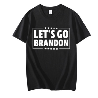 เสื้อยืดแขนสั้นลําลอง ผ้าฝ้าย 100% พิมพ์ลายตัวอักษร Lets Go Brandon สําหรับผู้ชาย 2022สามารถปรับแต่งได้