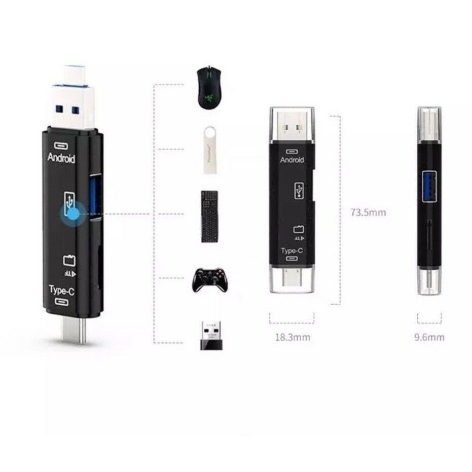เชื่อถือได้ usb type-c OTG TFการ์ดรีดเดอร์ สำหรับโทรศัพท์มือถือพีซีOTG Type-C Card Reader USB 3.0 USB A Micro - รูปที่ 2