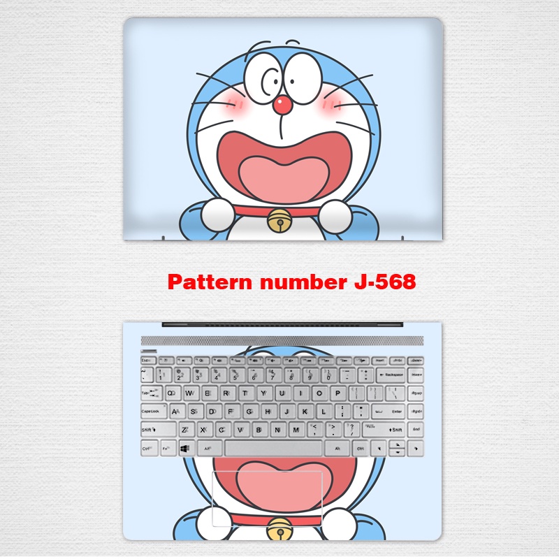 สติกเกอร์ติดแล็ปท็อป มีกาวในตัว ลาย Doraem สําหรับโน้ตบุ๊ก Dell Inspiron 5405 5300 5301 Latitude E7250 12 13 14 15.6 นิ้ว 2 ชิ้น