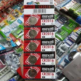 ถ่านกระดุม Maxell Cr2016 3V แพค5ก้อน