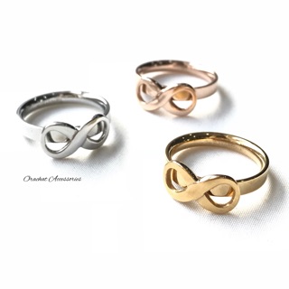 Infinity 14k ring. (แหวนงานชุบ 14k สแตนเลส สวย ทน เงา ไม่ลอกไม่ดำ โดดน้ำหอมได้)