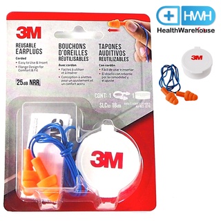 3M ปลั๊กอุดหู โฟมอุดหูลดเสียง ใช้ซ้ำได้ 90586 Soft Earplugs Reusable