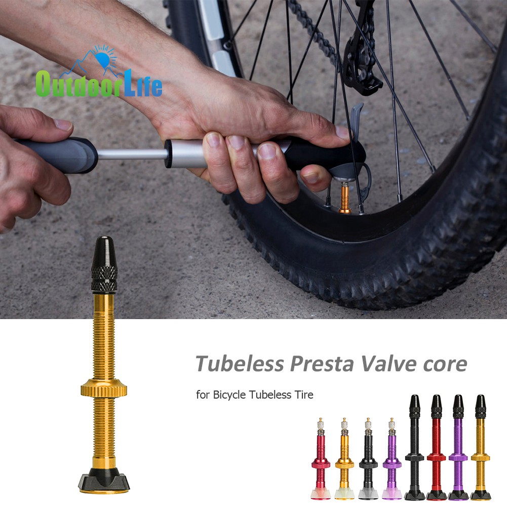 Alloy Tubeless Presta Valve Stems Tyre Accessories Extender MTB Road Bike 2pcs
