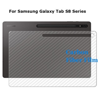 สําหรับ Samsung Galaxy Tab S8 Plus Ultra 3D ใส คาร์บอนไฟเบอร์ ด้านหลัง ฟิล์มกันรอยหน้าจอ (ไม่ใช่กระจก)