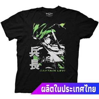 แขนสั้นcrew neckHip hop เสื้อยืดพิมพ์ เสื้อยืดแขนสั้นผู้ชาย Mens Attack On Titan T-Shirt - Eren, Armin, Mikasa Fashion