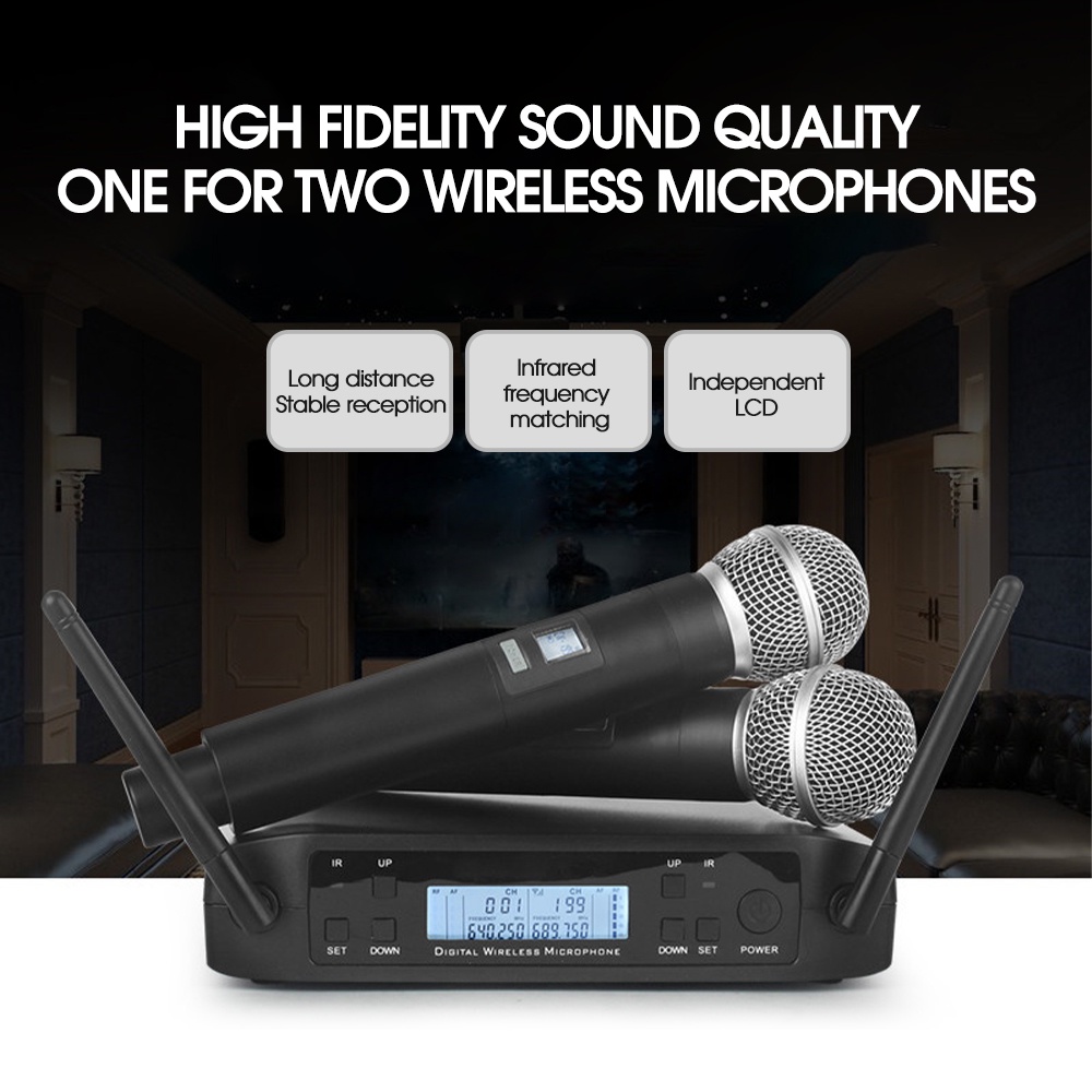 BFor SHURE GLXD4 Wireless Microphone UHF 600-635MHz Professional ...