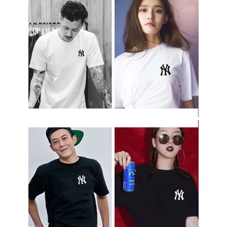 YICO💙 Ins MBL NY Oversized เสื้อยืดแขนสั้นพิมพ์ลายแฟชั่น สตรี 7319#