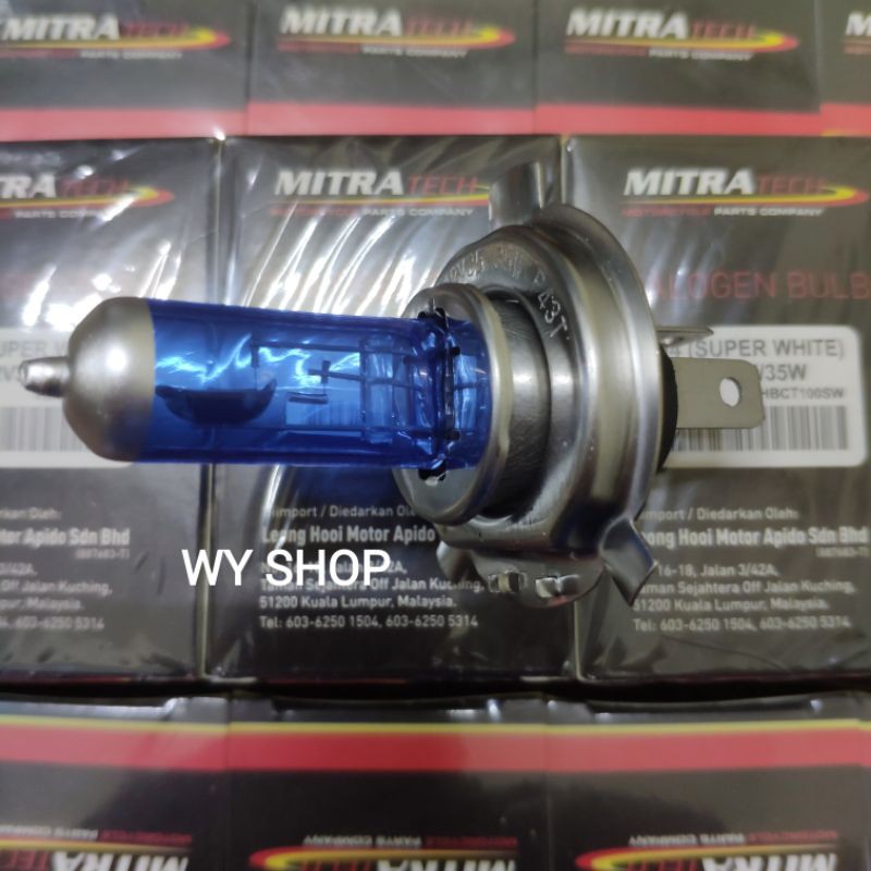 JENAMA MITRATECH HALOGEN BULB (SUPER WHITE) H4 12V35/35W
