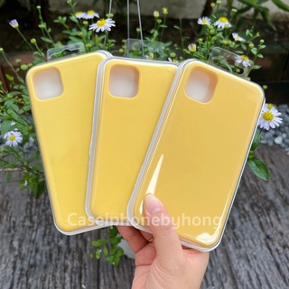 🔥เคสกำมะหยี่มีโลโก้ สีเหลือง ใช้สำหรับเคสมือถือ i13 mini Pro Promax,7 8 plus,SE2,X XR XSmax,11 Pro Max,12 mini Pro Max🔥