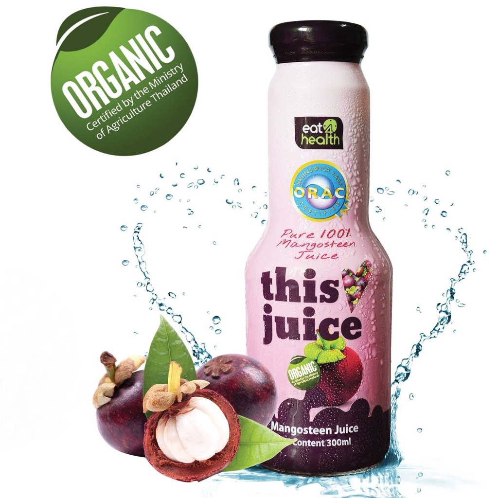 Eat Health This Juice น้ำมังคุด Organic Pure 100% Mangosteen Juice น้ำมังคุด (300ml)