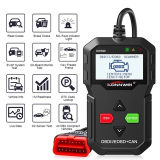 เครื่องสแกนเนอร์ OBD KONNWEI KW590 OBD2 2021 สําหรับรถยนต์