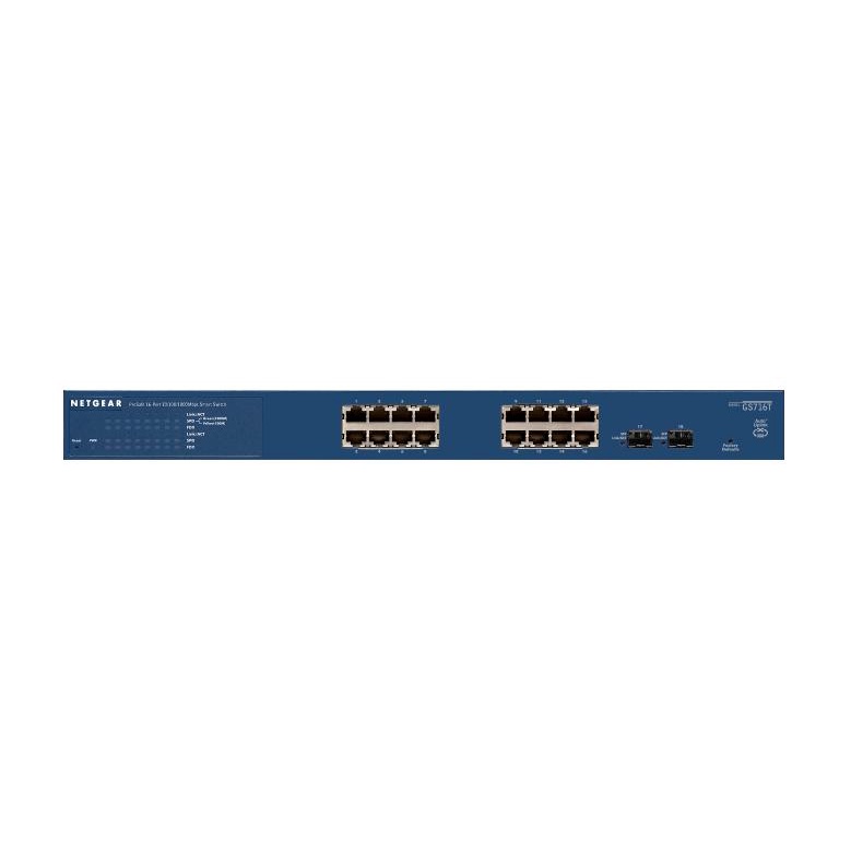 Smart Switch (GS716T-300EUS v3) 16-Port Gigabit Ethernet Smart Switch with 2 Dedicated SFP Ports    