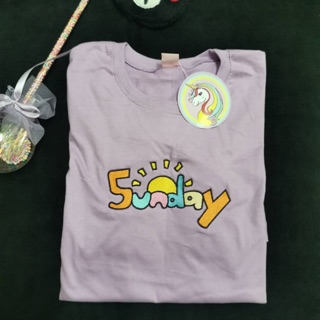 พร้อมส่ง !! เสื้อยืด งานปัก Sunday ตัวละ 90฿