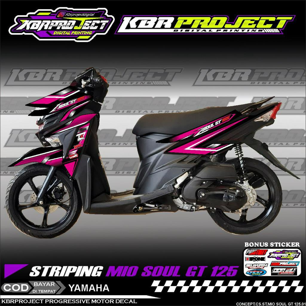 MIO SOUL GT 125 COOL STRIPING สติ๊กเกอร์ YAMAHA RACING MOTORCYCLE VARIATIONS 02 TRANSPARENT HOLOGRAM