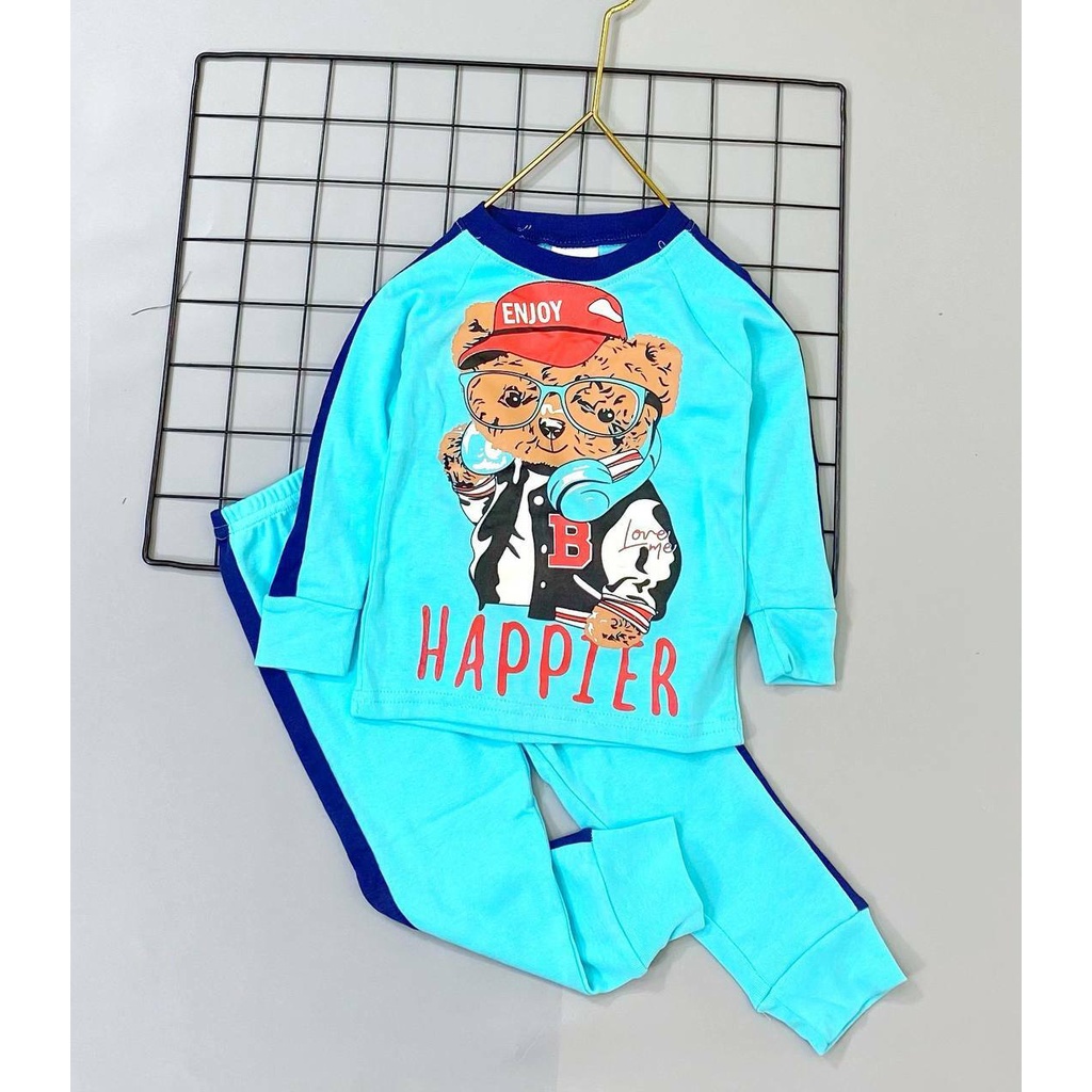 PYJAMAS VIETNAM 1Y-6Y ผ้าฝ้าย 100% BEAR I HOPE YOU HAPPY