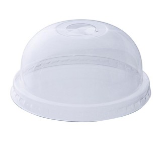 ฝาพลาสติกโดม 9.5 ซม. แพ็ค100 ใบ สีใส S&amp;C Dome plastic lid, 9.5 cm, pack of 100, clear color, S&amp;C