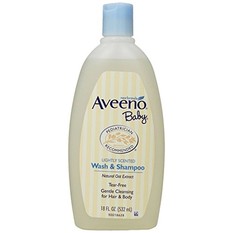 Aveeno Baby Wash &amp; Shampoo with Natural Oat Extract 18-Ounce-USA
