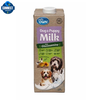 Pets Own Dog &amp; Puppy Milk นมสำหรับลูกสุนัขและสุนัขโต ปราศจากแลคโตส หมดห่วงเรื่องท้องเสีย ดูดซึมง่าย โปรตีนสูง [1000 ml]